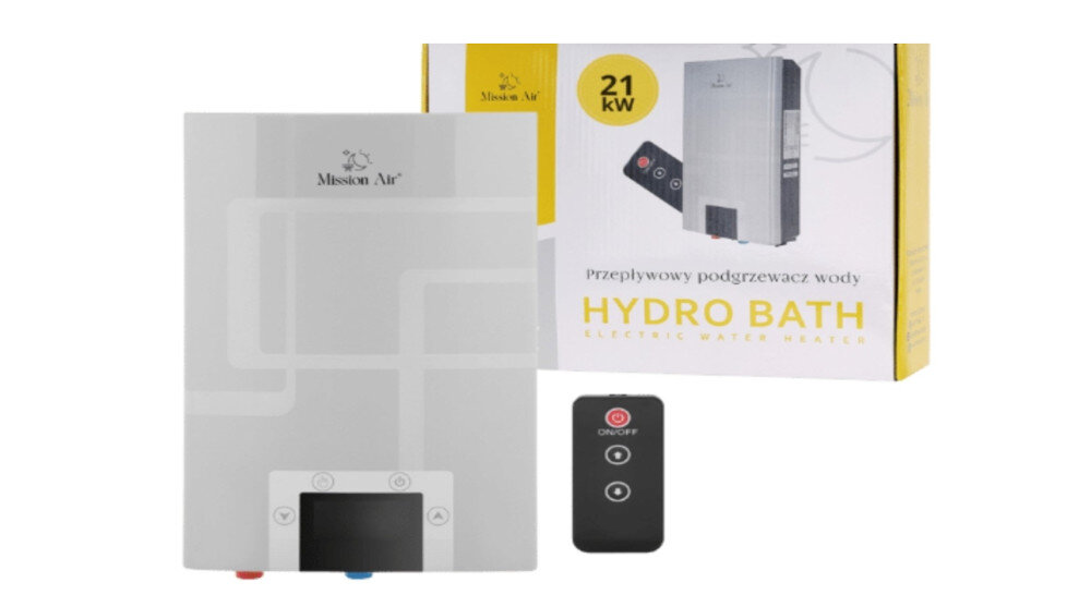 Przepływowy podgrzewacz wody MISSION AIR Hydro Bath 21 kW zestaw