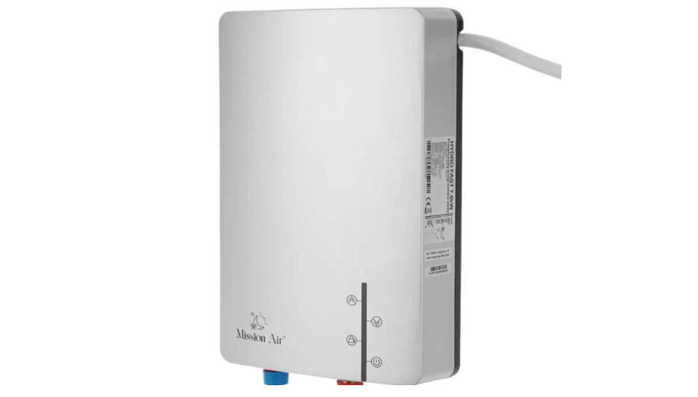 PRZEPŁYWOWY PODGRZEWACZ WODY MISSION AIR HYDRO FAST podgrzewanie wody domki letnie kempingi kuchnie