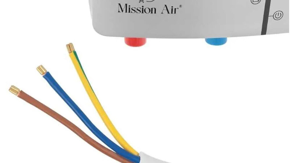 PRZEPŁYWOWY PODGRZEWACZ WODY MISSION AIR HYDRO FAST zakres temperatury ogranicznik blokada ochrona bezpieczeństwo