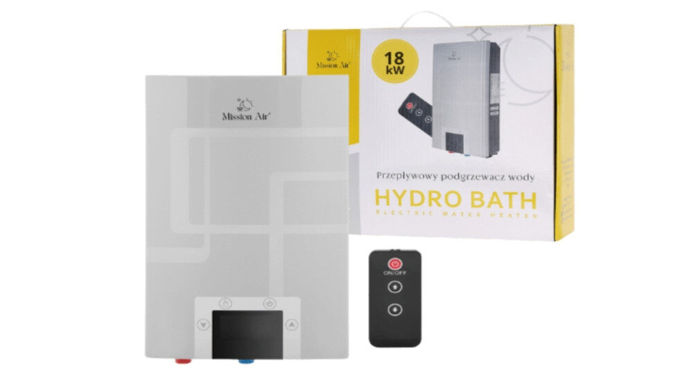 Przepływowy podgrzewacz wody MISSION AIR Hydro Bath 18 kW zestaw