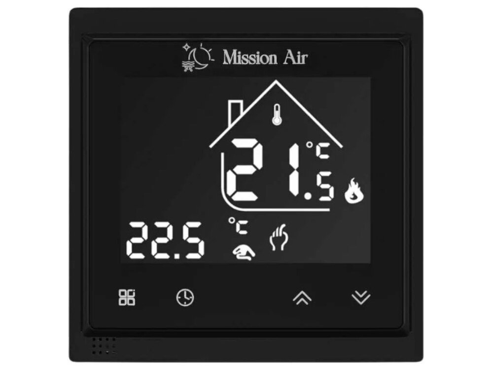 Folia grzewcza pod panele MISSION AIR MAL-160 W-m2 Black Silver 20 m2 (40 m x 50 cm) + regulator Libra Czarny Wi-Fi