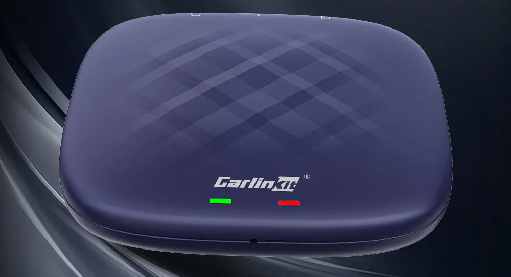 Adapter CARLINKIT TBOX-Plus Bezprzewodowy CarPlay Niebieski nieograniczone możliwości pobierania aplikacji podzielony ekran obsługa bezpośrednio z poziomu kierownicy wsparcie dla asystenta głosowego