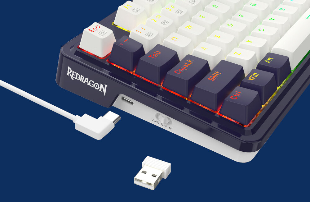 Klawiatura REDRAGON UCAL PRO K673 wytrzymałość modowanie szybkość wymiana garczy rgb wyposażenie