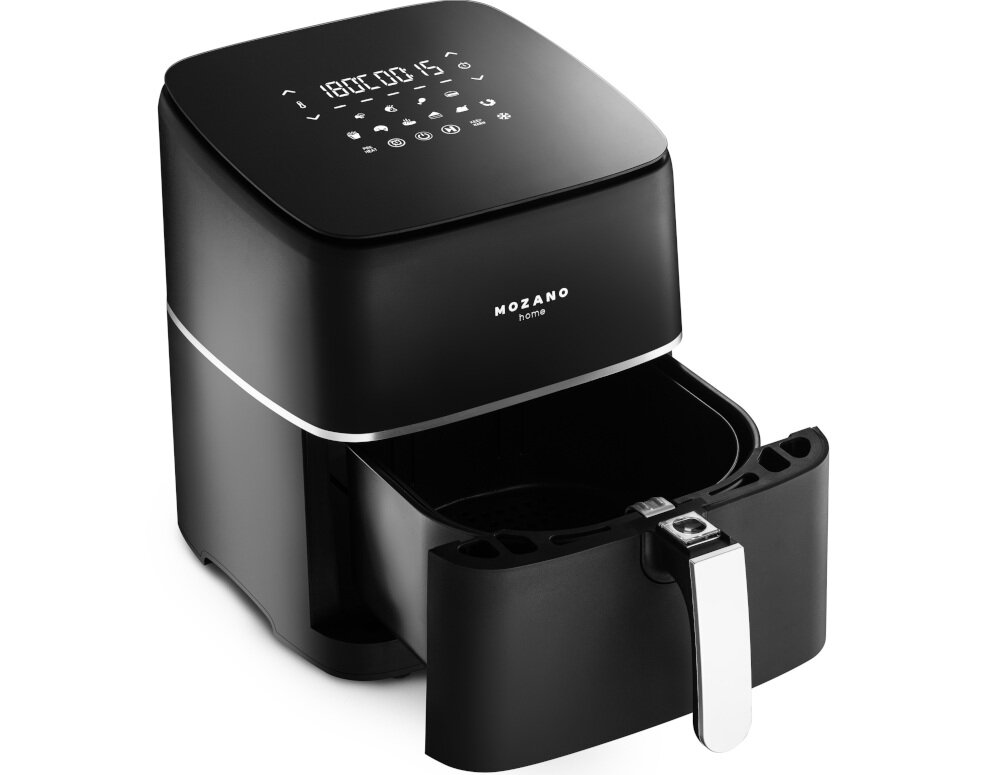 Frytkownica beztłuszczowa MOZANO Master Air Fryer Bezpieczeństwo uchwyt termoizolacja solidne nóżki wykonanie Funkcja zabezpieczenia