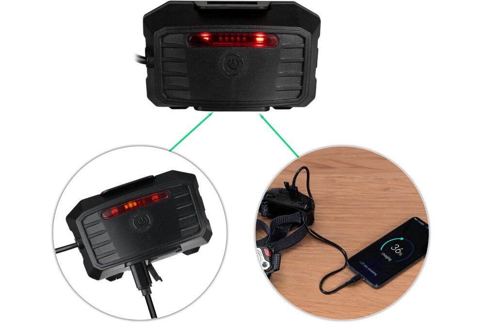 Latarka czołowa VAYOX VA0103 Funkcja powerbanku
