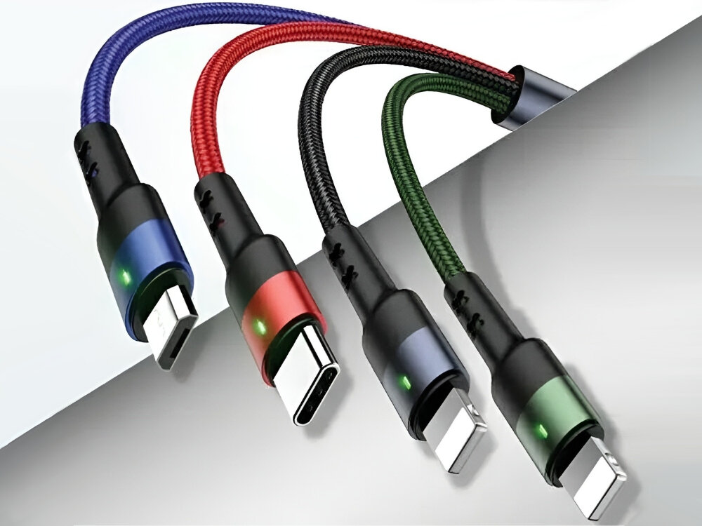Kabel USAMS U26 US-SJ317
4 końcówki kabla długość smart chip diody led moc zasilanie urządzeń