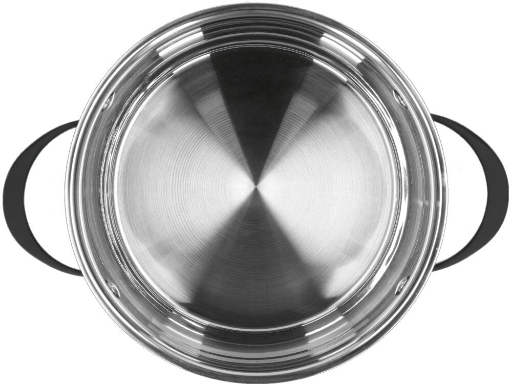 Garnek ZWIEGER Gabro 22 cm wielowarstwowe dno równomierne rozprowadzanie ciepła równomierne gotowanie optymalne rezultaty kulinarne energooszczędne właściwości współpracuje ze wszystkimi rodzajami kuchenek indukcyjne oszczędność czasu i energii praktyczny element 