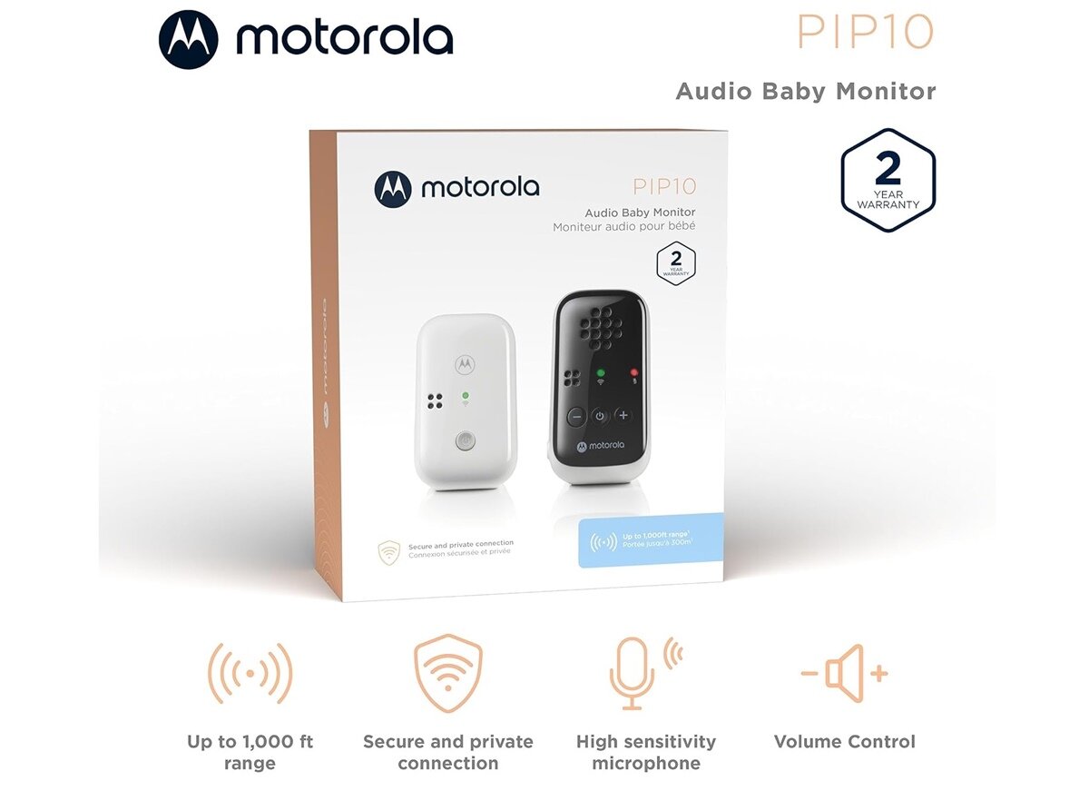 Bezpieczne i prywatne połączenie, niania elektroniczna Motorola PIP10