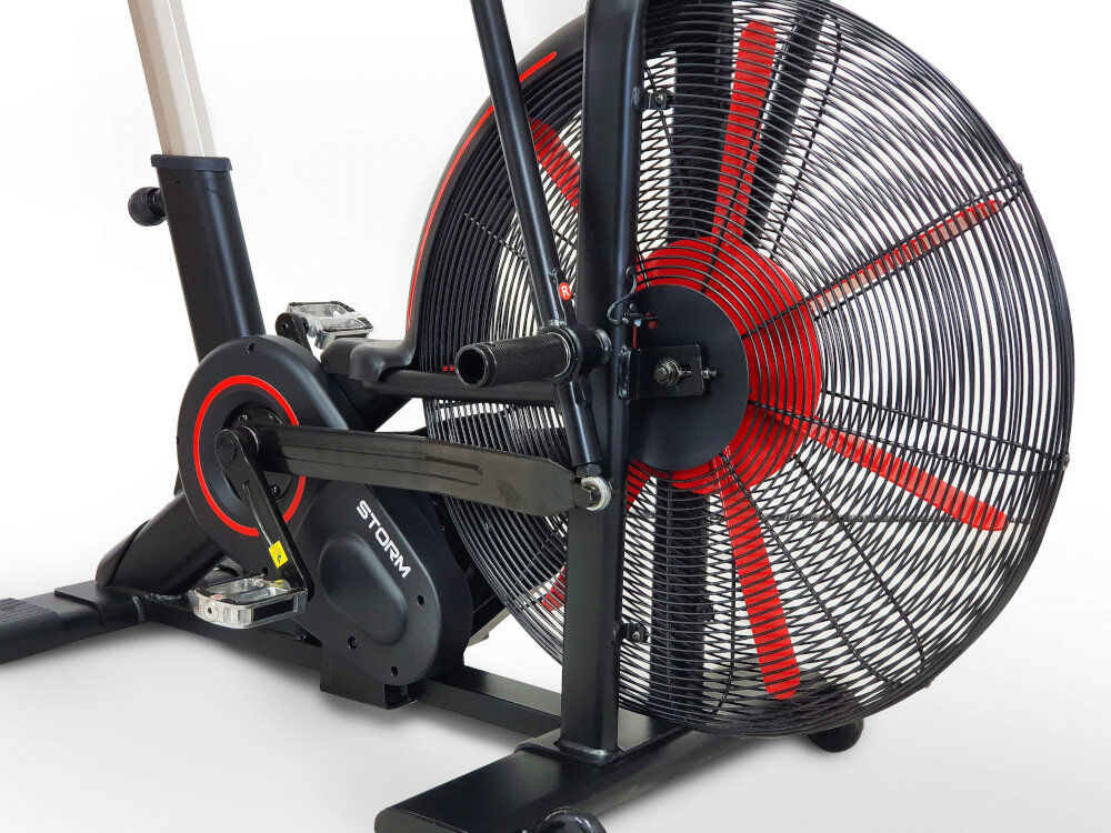 Rower powietrzny HERTZ FITNESS Storm dostosowanie oporu do indywidualnych potrzeb uzytkownika system regulacji dla poczatkujacych dla zaawansowanych sportowcow wymiary 61 x 127 x 131,5 cm waga 55 kg waga uzytkownika do 120kg