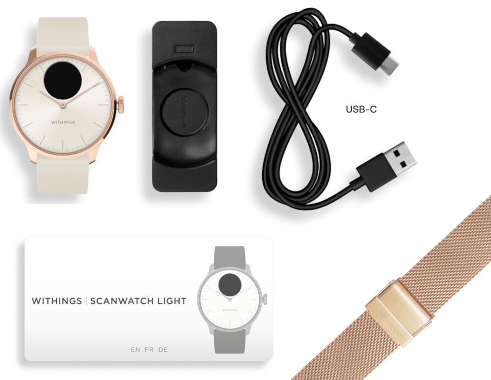 Smartwatch WITHINGS ScanWatch Light zestaw