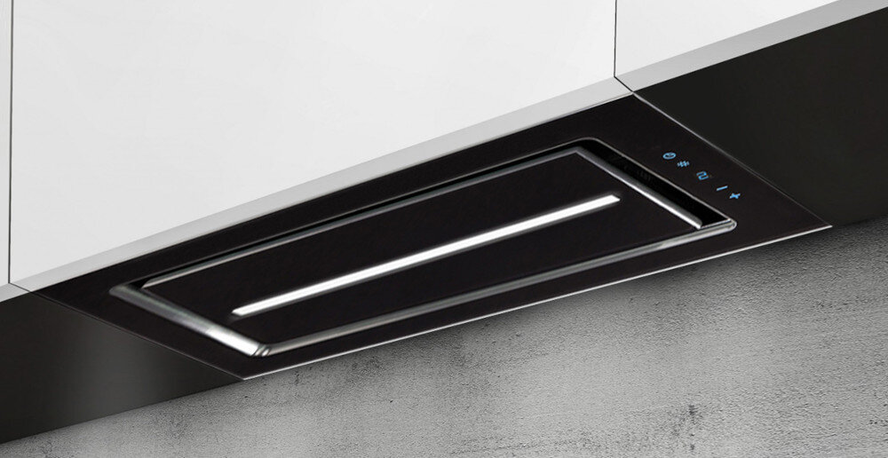 OKAP AFRELLI PIANO czarny montaż podszafkowy szerokość 86,4 cm łatwa obsługa Oświetlenie LED