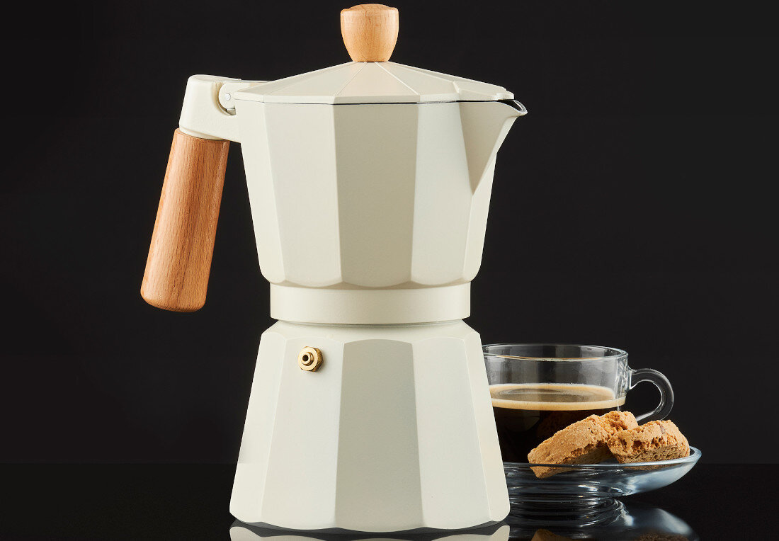 Kawiarka AMBITION Natural 6TZ Czarny 300 ml Precyzja i pojemność sześć filiżanek po 50 ml korzyść kilka porcji jednocześnie smak napój