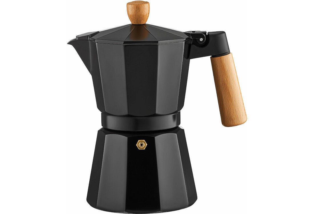 Kawiarka AMBITION Natural 6TZ Czarny 300 ml Wymiary sprzyjające wygodzie długość szerokość wysokość waga ułatwienie pewny chwyt