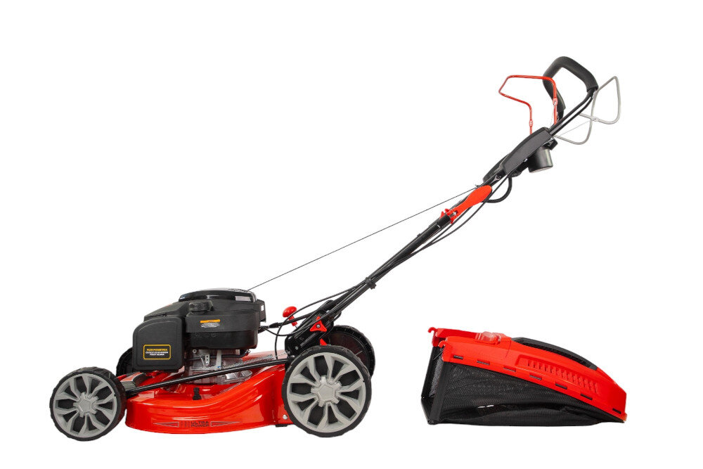 Kosiarka spalinowa GREENSO KS56-G224NE Ducar DV224 z napędem 560mm 4.4kW siatkowy kosz pojemnosc 60 litrow pokrywa z tworzywa sztucznego wygodny uchwyt do przenoszenia i oprozniania