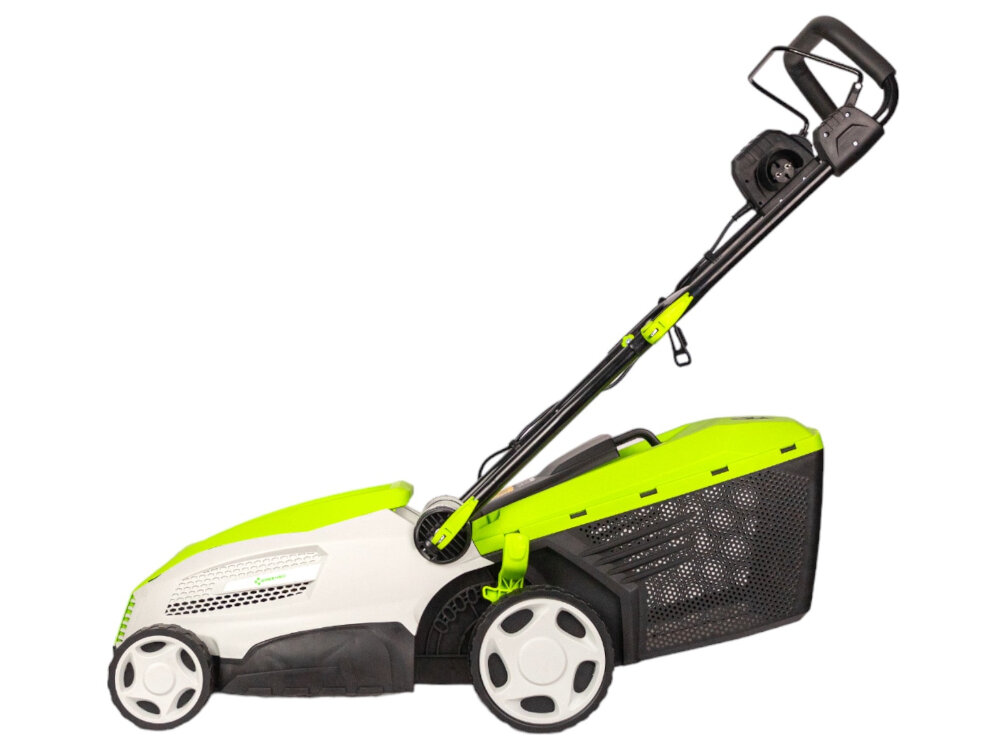 Kosiarka elektryczna GREENSO KE36-1600 1600W narzedzie do ciecia trawy piekny rozny trawnik bez nadmiernego wysilku niski poziom halasu 96 dB