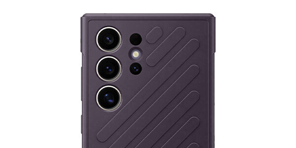 Galaxy S24 można wyposażyć w etui Shield Case w kolorze ciemnofioletowym Galaxy S24 można wyposażyć w etui Shield Case w kolorze ciemnofioletowym