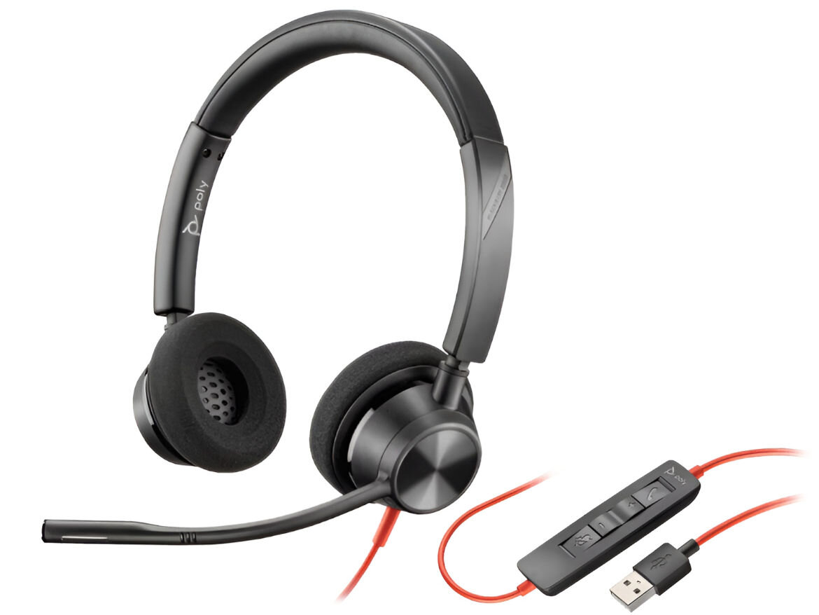 Słuchawki nauszne POLY Blackwire 3320 technologia Plug and Play