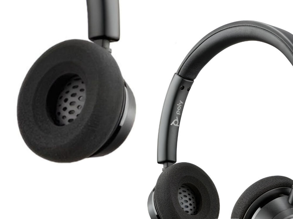 Słuchawki nauszne POLY Blackwire 3320 miękki, wyściełany pałąk, nausznik z nakładkami z gąbki, obrót o 180°
