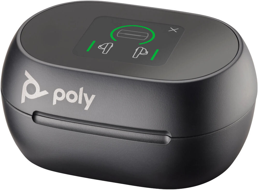 Słuchawki douszne POLY Voyager Free 60+ Czarne zestaw trzech mikrofonów, minimalizacja hałasu otoczenia, spotkania wideo, rozmowy głosowe