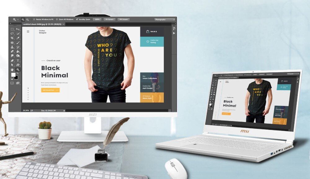 Komputer MSI Modern AM272P 12M-441EU 27 IPS i5-1235U 8GB RAM 512GB SSD Windows 11 Professional monitor tryb działanie