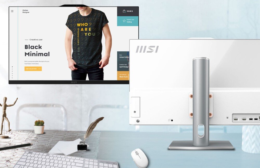 Komputer MSI Modern AM272P 12M-441EU 27 IPS i5-1235U 8GB RAM 512GB SSD Windows 11 Professional mocowanie VESA uchwyt podstawa regulacja