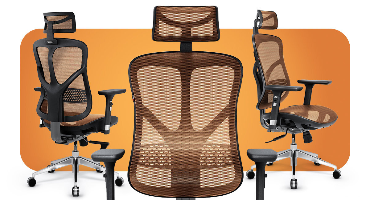 DIABLO CHAIRS V-Basic siateczki V-Mesh podparcie dla ciała wentylacja Siateczka V-Mesh łatwa w utrzymaniu czystości - zblizenie na oparcie fotela