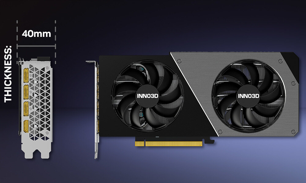 Karta graficzna INNO3D GeForce RTX 4080 Super X3 OC 16GB DLSS 3 - łopatki wentylatora