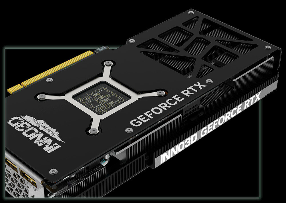 Karta graficzna INNO3D GeForce RTX 4080 Super X3 OC 16GB DLSS 3 - Uniwersalna płyta tylna