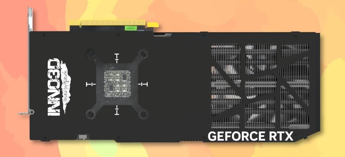 Karta graficzna INNO3D GeForce RTX 4080 Super X3 OC 16GB DLSS 3 - Uniwersalna płyta tylna 