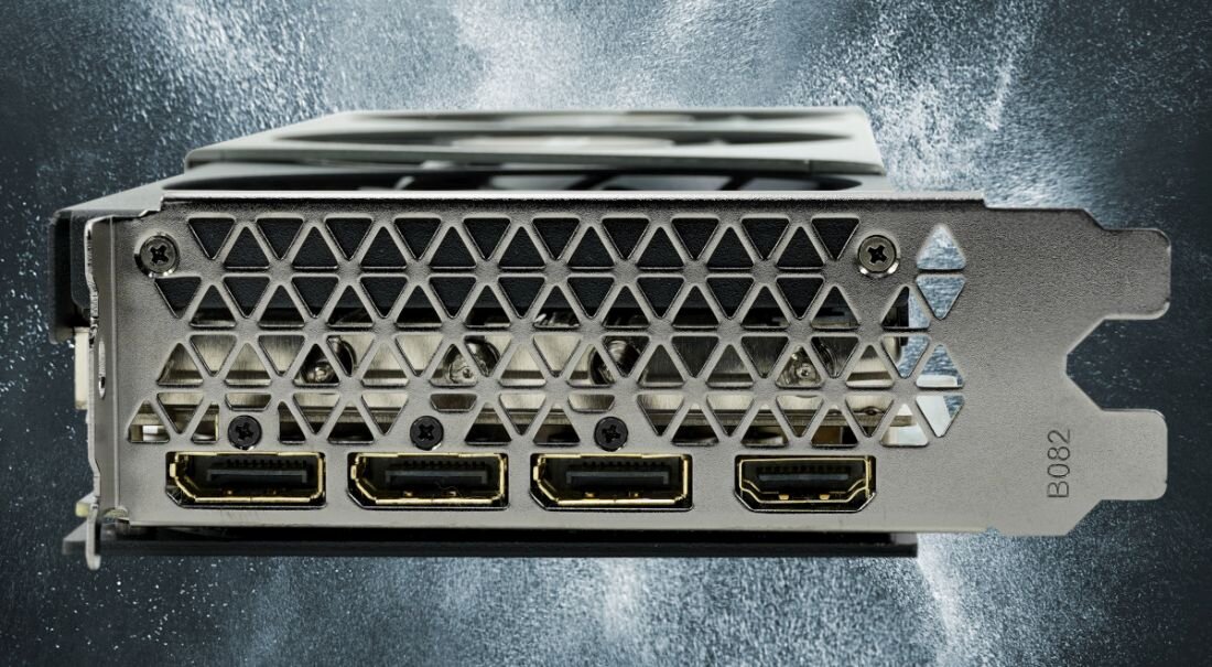 Karta graficzna INNO3D GeForce RTX 4070 Super X3 OC 12GB DLSS 3 - HDMI 2.1a DisplayPort 1.4a złącza porty podłączenie monitor