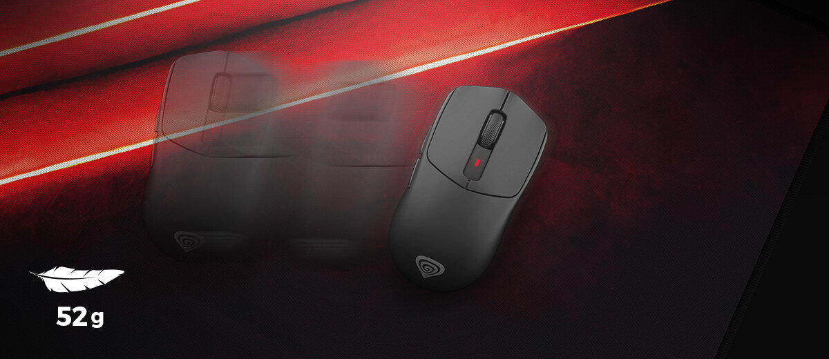 GENESIS Zircon 500 G2 GENESIS Zircon 500 G2 symetrię, powiększoną konstrukcję 52 gramy wyprofilowane boki wyraźnie zarysowany grzbiet oddzielone przyciski palm, czy fingertip - mysz na podkładce, dynamiczna scena ruszania myszką