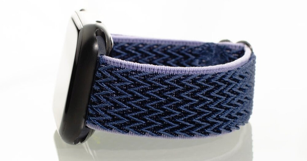 Pasek LUNA do Apple Watch 3/4/5/6/7/8/SE elegancki pasek, luksusowy design, najwyższa jakość nylonu, doskonałe dopasowanie, formalne i nieformalne stylizacje, trwałość i elegancja, komfortowe noszenie, ekskluzywny wygląd, dedykowany dla Apple Watch, wygoda i styl