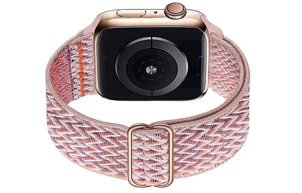 Pasek LUNA do Apple Watch 3/4/5/6/7/8/SE elegancki pasek, luksusowy design, najwyższa jakość nylonu, doskonałe dopasowanie, formalne i nieformalne stylizacje, trwałość i elegancja, komfortowe noszenie, ekskluzywny wygląd, dedykowany dla Apple Watch, wygoda i styl