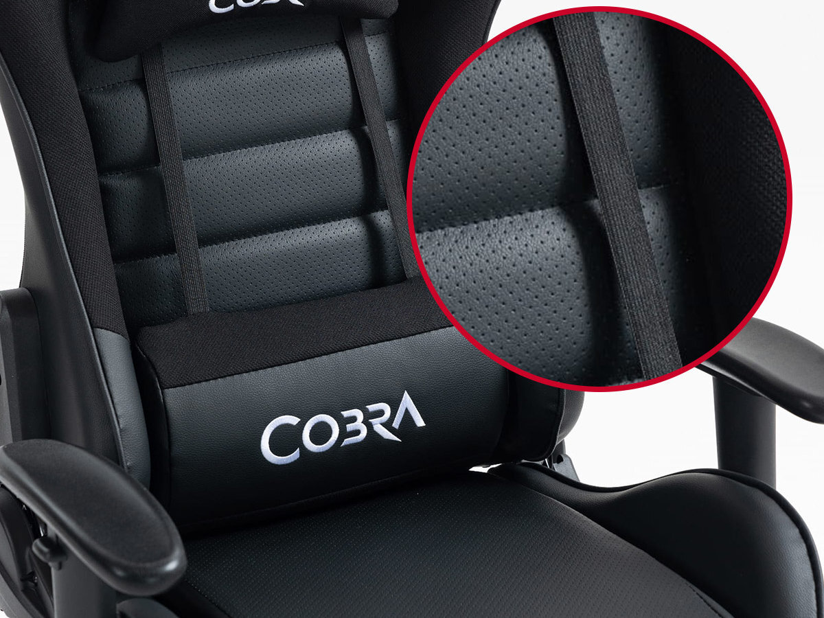 Fotel COBRA Rebel wysokiej jakości materiałów ekologiczna skóra PU konstrukcja z drewna i metalu