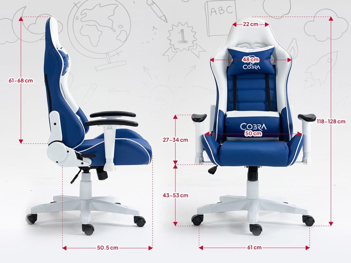 Fotel COBRA Rebel Solidna konstrukcja wysokiej jakości materiały stabilność i bezpieczeństwo użytkowania łatwy w montażu do gier nauki, pracy i relaksu