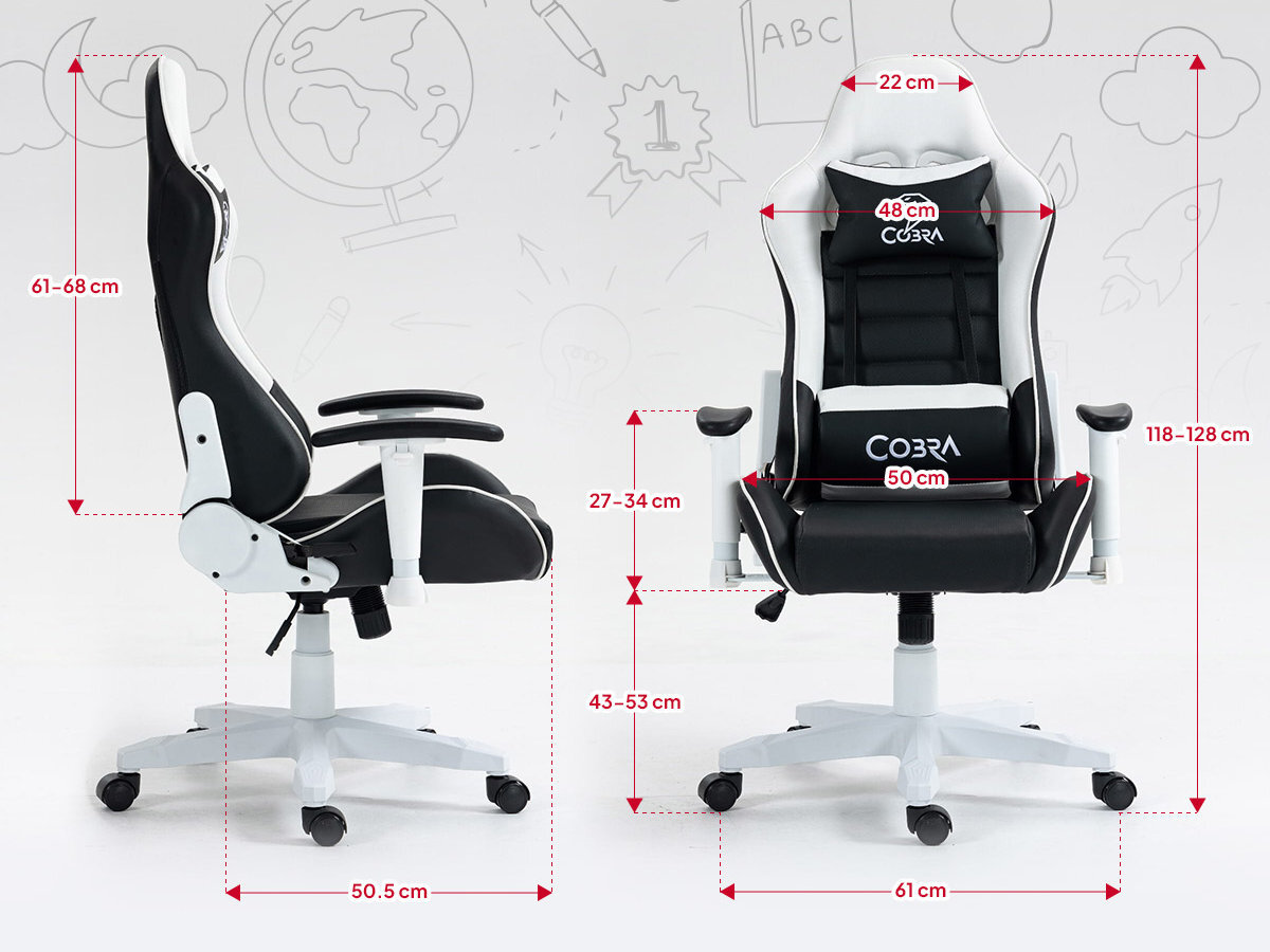 Fotel COBRA Rebel Solidna konstrukcja wysokiej jakości materiały stabilność i bezpieczeństwo użytkowania łatwy w montażu do gier nauki, pracy i relaksu