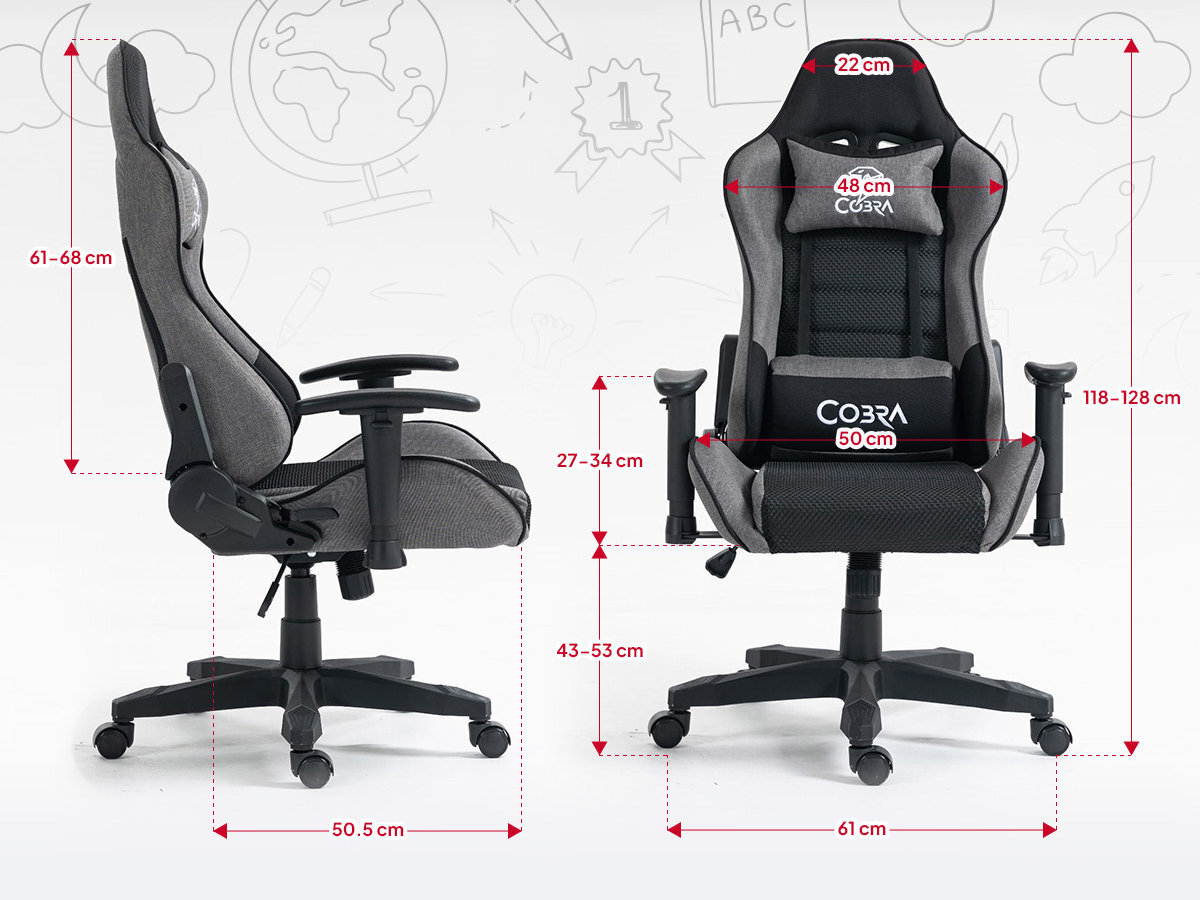 Fotel COBRA Rebel Solidna konstrukcja wysokiej jakości materiały stabilność i bezpieczeństwo użytkowania łatwy w montażu do gier nauki, pracy i relaksu