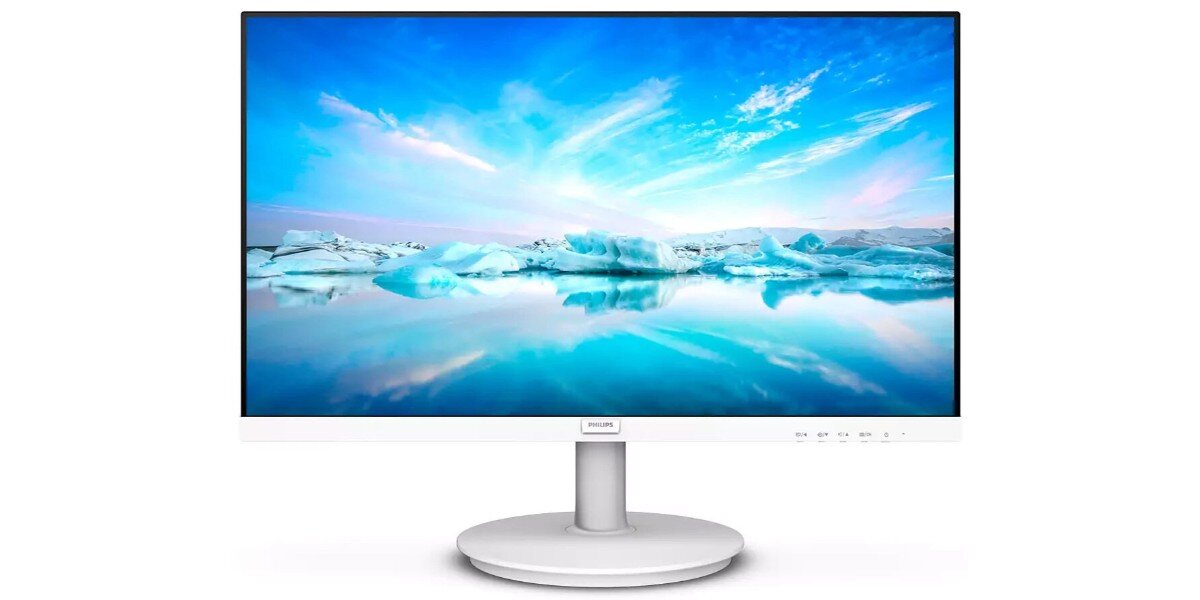 Monitor PHILIPS V-line 241V8AW na białym tle.