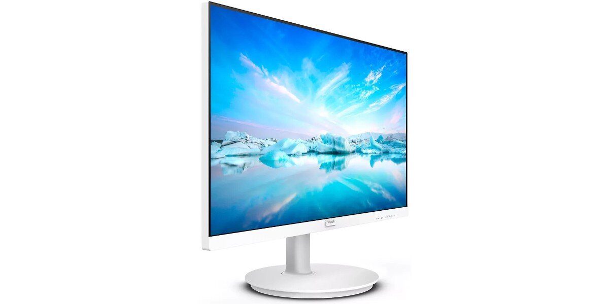 Monitor PHILIPS V-line 241V8AW na białym tle.