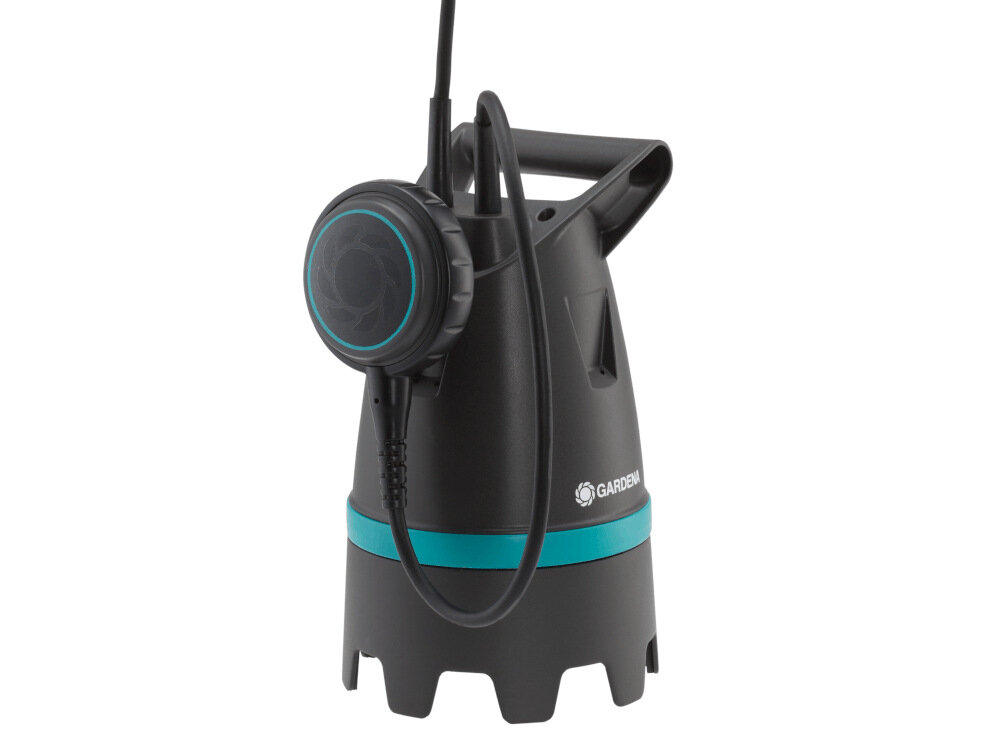 Pompa do wody GARDENA 10500 BASIC 09008-29 narzedzie do usuwania wody do wody zabrudzonej wydajnosc 10500 l/h silnik moc 400 W glebokosc zbiornika do 6 m