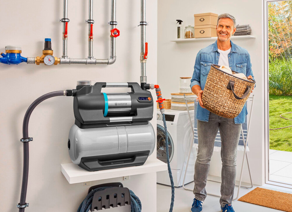 Zestaw hydroforowy GARDENA SilentComfort 09067-20 pompowanie wody zaopatrywanie w wode skutecznosc wydajnosc