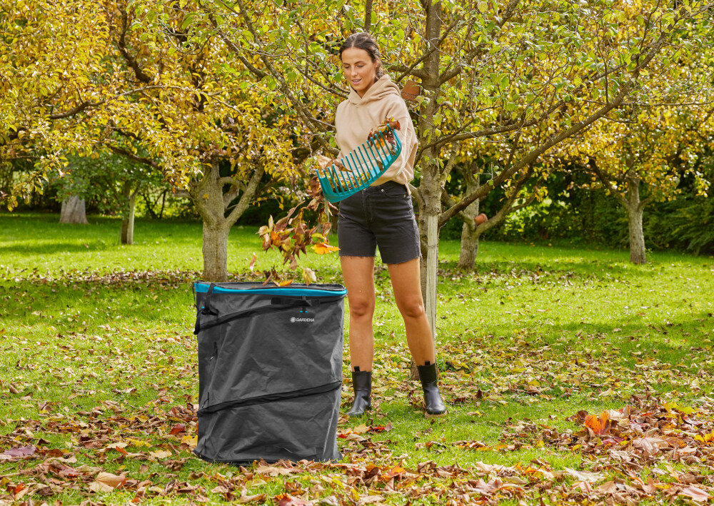 Worek GARDENA L 11716-20 z trwalego tworzywa sztucznego ponad 70% materialu z recyklingu odporny na przetarcia i intensywne uzytkowanie wygoda ekologiczna odpowiedzialnosc
