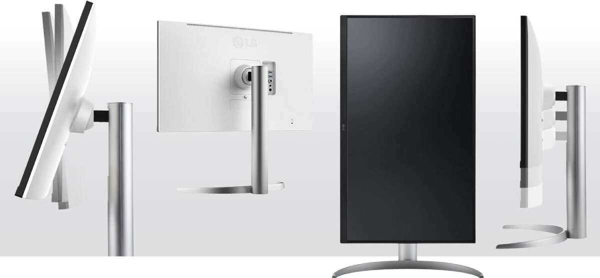 Monitor LG 27UQ850-W.AEU 27 3840x2160px IPS 5 ms [GTG] ergonomia regulacja podstawa