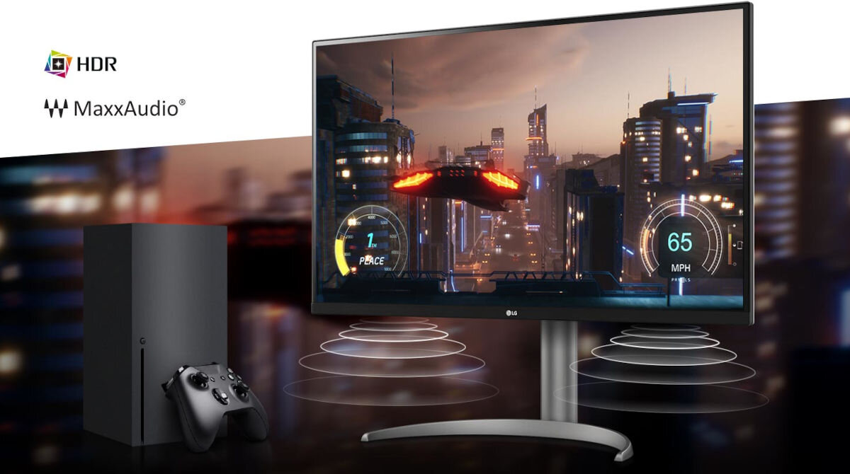 Monitor LG UltraFine 32UQ750P-W 31.5 3840x2160px 144Hz 4 ms [GTG] technologie AMD FreeSync Premium Dynamic Action Sync Black Stabilizer Waves MaxxAudio