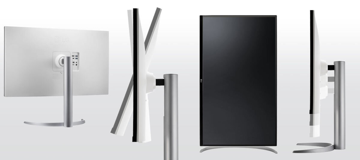 Monitor LG UltraFine 32UQ750P-W 31.5 3840x2160px 144Hz 4 ms [GTG] regulacja wysokości nachylenia obrotu ekranu podstawka one click