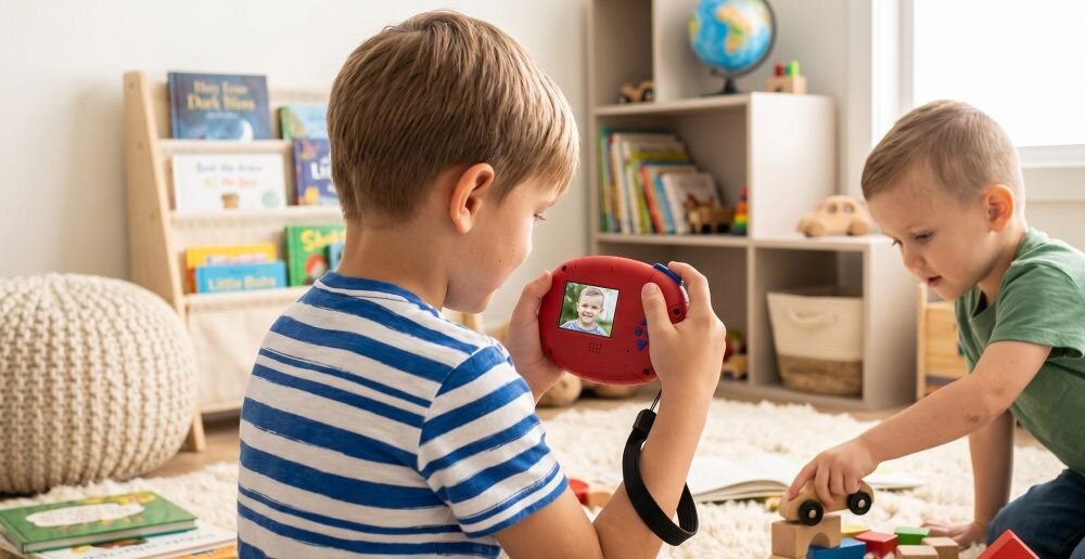 EKIDS SM-533.UEXv24 aparat dla dzieci intuicyjne menu łatwe przyciski lekka konstrukcja komfort użytkowania