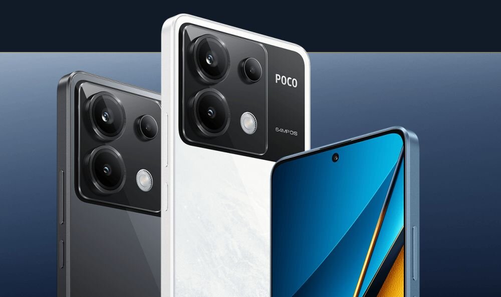 Smartfon XIAOMI Poco X6 ekran bateria aparat procesor ram pamięć pojemność rozdzielczość zdjęcia filmy opis dane cechy blokady system łączność wifi bluetooth obudowa szkło odporność porty muzyka transfer sieć przekątna matryca waga czujniki oled amoled ips