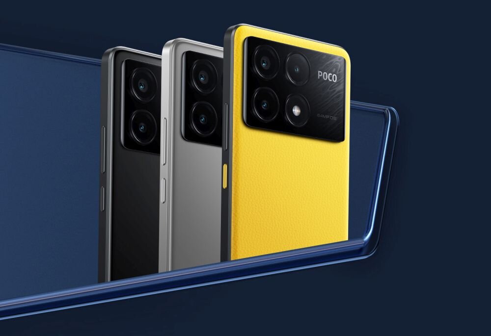 Smartfon XIAOMI Poco X6 Pro ekran bateria aparat procesor ram pamięć pojemność rozdzielczość zdjęcia filmy opis dane cechy blokady system łączność wifi bluetooth obudowa szkło odporność porty muzyka transfer sieć przekątna matryca waga czujniki oled amoled ips