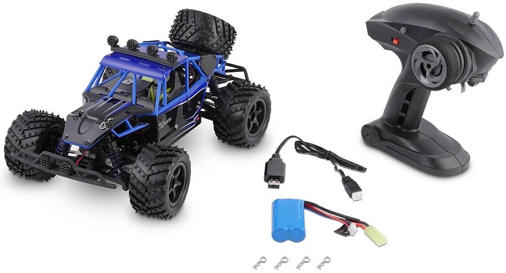 Samochód zdalnie sterowany OVERMAX X-Flash sterowanie bateria zasięg prędkość bateria pojemność