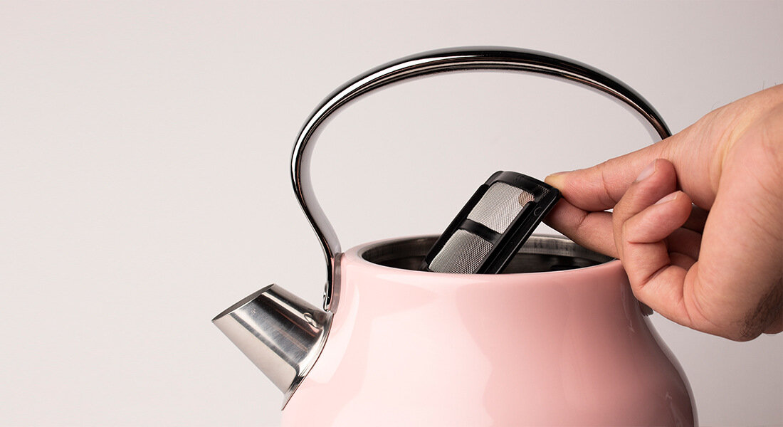 Czajnik HADEN Heritage HAD209177 Różowy Bezpieczny szereg systemów bezpieczeństwa kolor kolorystyka zapasowe sitko automatyczne wyłączenie